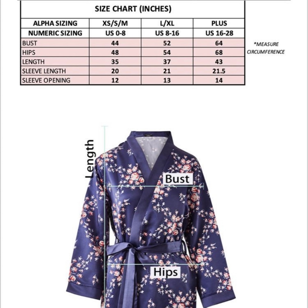 Morgan Lane X Fab Fit Fun Satin Robe - Picture 4 of 4